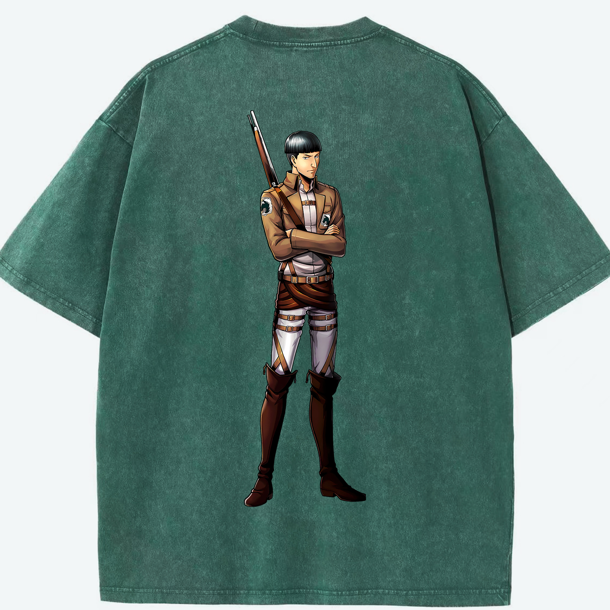 （画像用） 進撃の巨人 Attack on Titan 綿100% ヴィンテージ風 半袖Tシャツ（背面プリント）